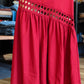 BABY PINK CUTWORK LACE TRIMMED MAXI DRESS