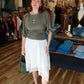 ALLIE ROSE DOUBLE KNIT ANGEL SLEEVE TOP