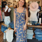 ASTR THE LABEL “CAROLETTA” RUFFLE NECK MAXI DRESS