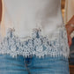 NEEDII LACE DETAIL SATIN CAMI