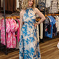 BOLD FLORAL TIE BACK HALTER MAXI