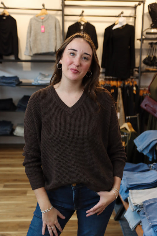 HASSON THERMAL V-NECK SWEATER
