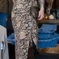 MOLLY BRACKEN FAUX SIDE TIE FLORAL MAXI PENCIL SKIRT