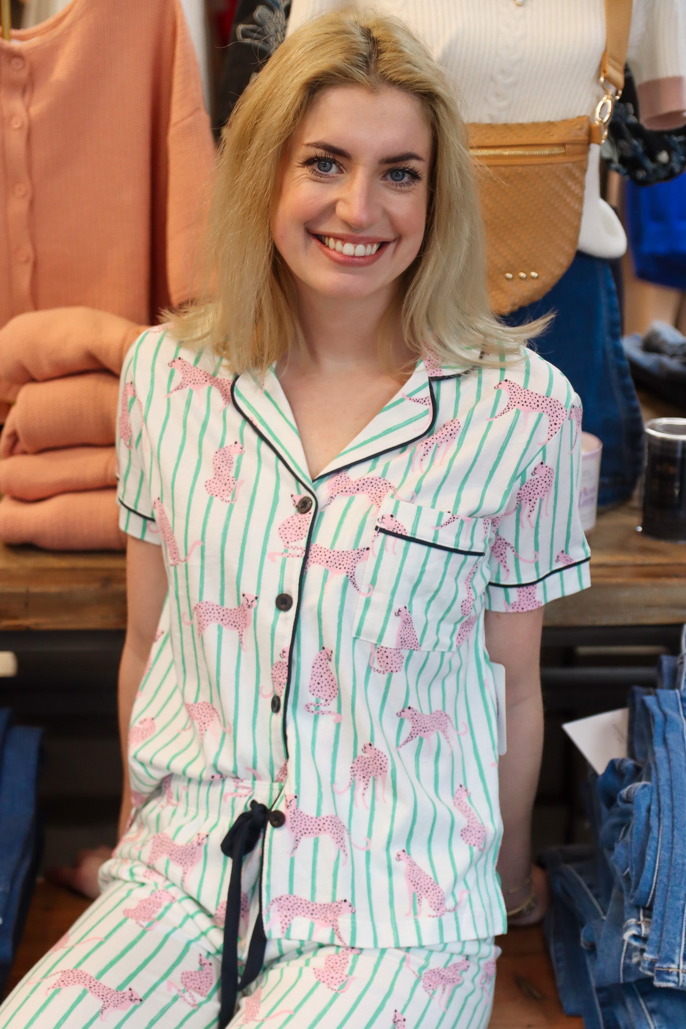 COOL CAT SHORT SLEEVE WHIMSY PJ SET