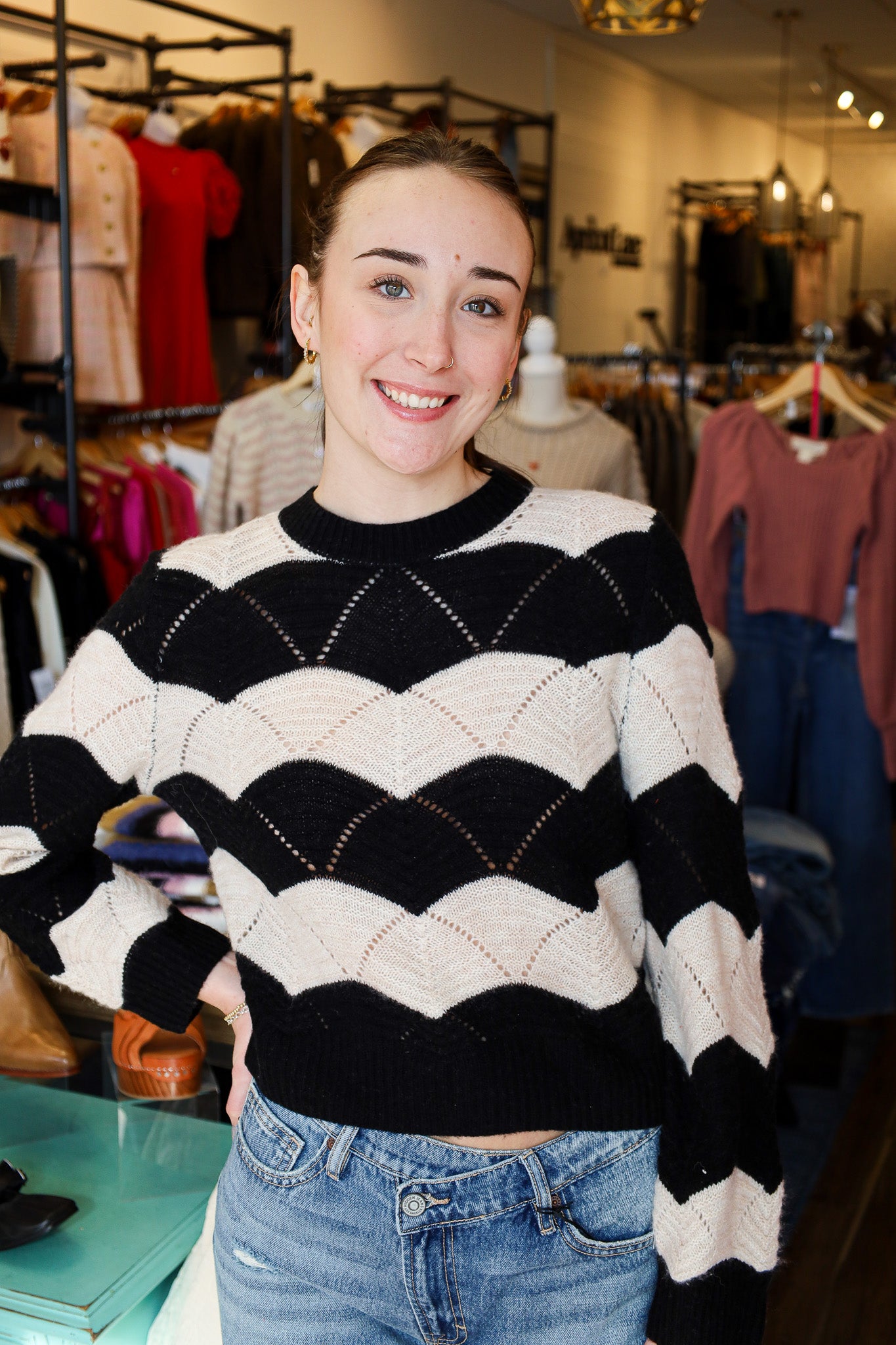 Striped Knit Top