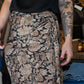 MOLLY BRACKEN FAUX SIDE TIE FLORAL MAXI PENCIL SKIRT