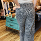 Leopard Print Denim Pants