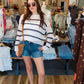 RD STYLE “JENSYN” BOAT NECK CROCHET SWEATER