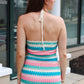 SALTWATER LUXE CROCHET HALTER MINI DRESS