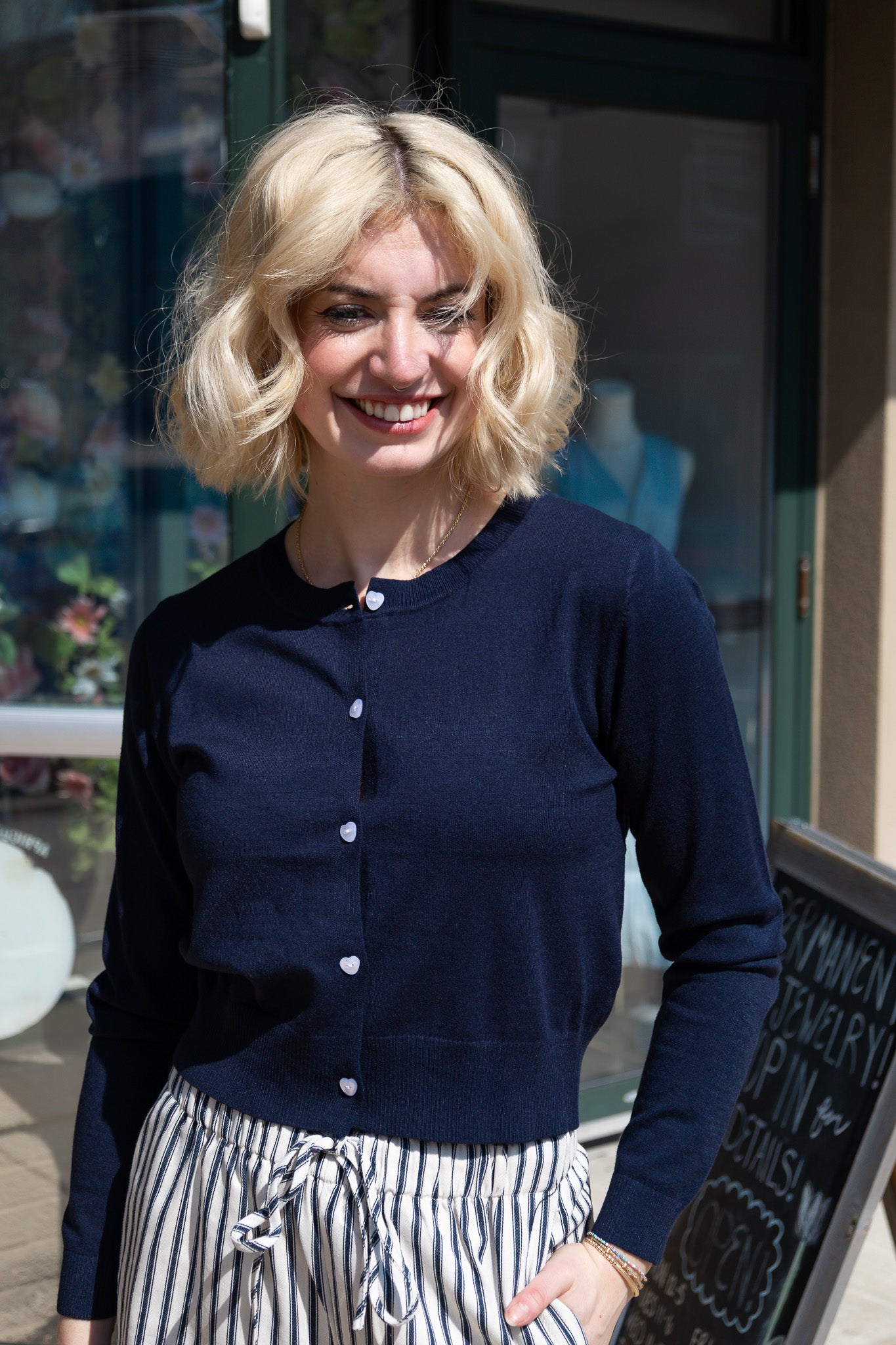 MOLLY BRACKEN KNIT BUTTON DOWN CARDIGAN