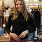 LIVERPOOL LONG SLEEVE WRAP NECK TOP