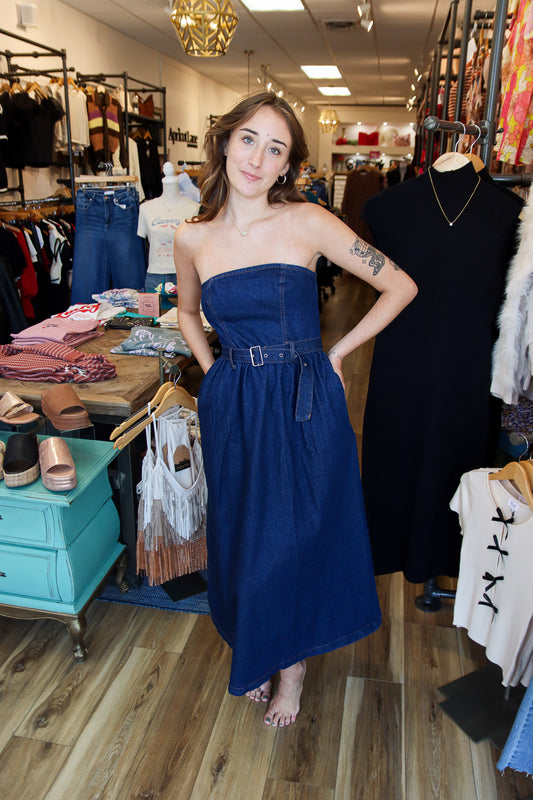 Denim Midi Dress