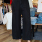 MILIO MILANO WIDE LEG LINEN GAUCHO TROUSER PANTS
