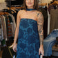 TCEC STRAPLESS FLORAL SCARF DRESS
