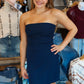NEEDII TUBE WRAP PLEATED MINI DRESS