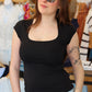RD STYLE “SHAYLA” COTTON CORE CAP SLEEVE SQUARE NECK TOP