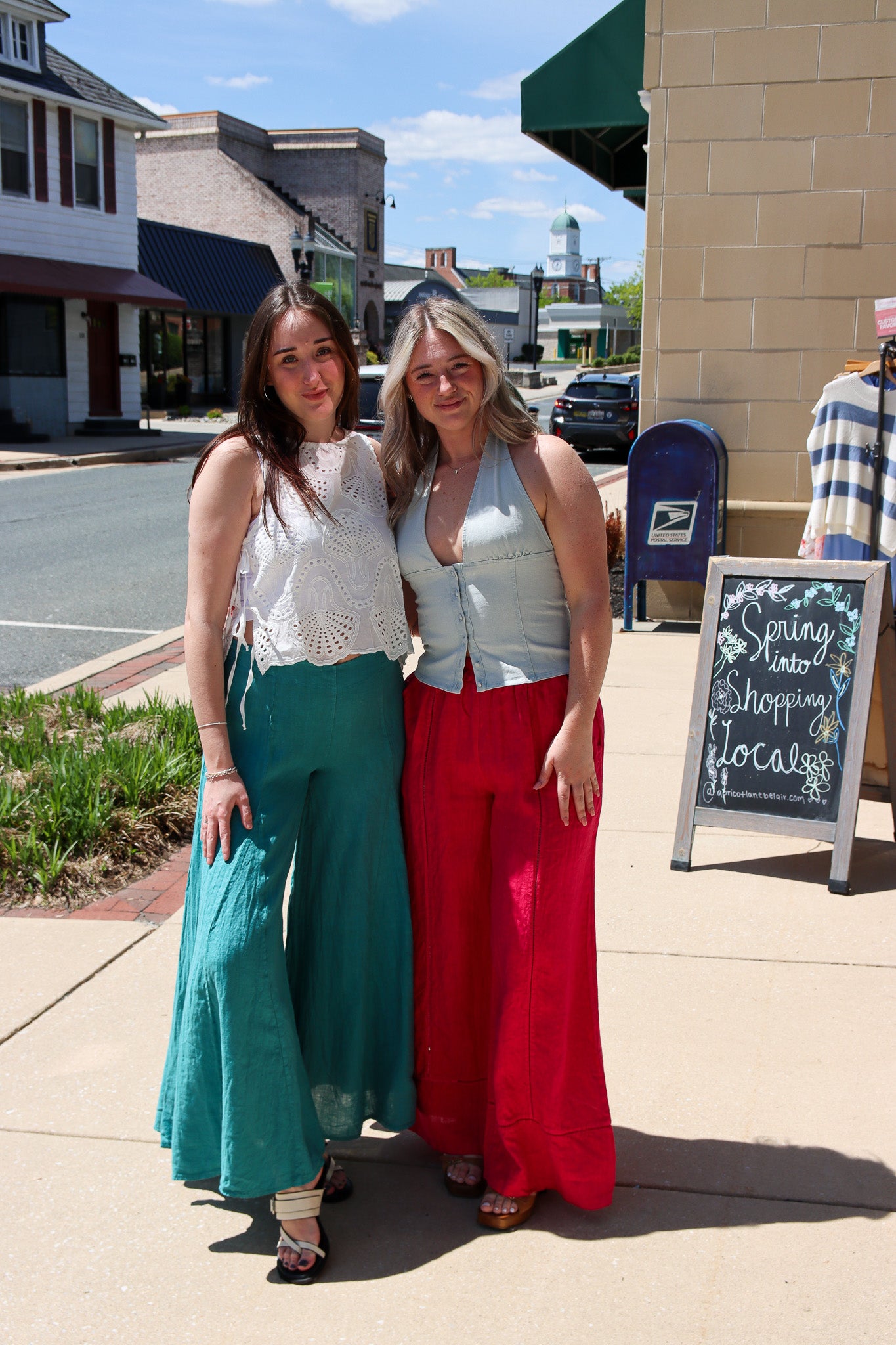MILIO MILANO LINEN A-SEAM WIDE LEG PALAZZO PANTS