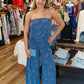 ARIELLA WIDE LEG JUMPSUIT WITH RING BELT