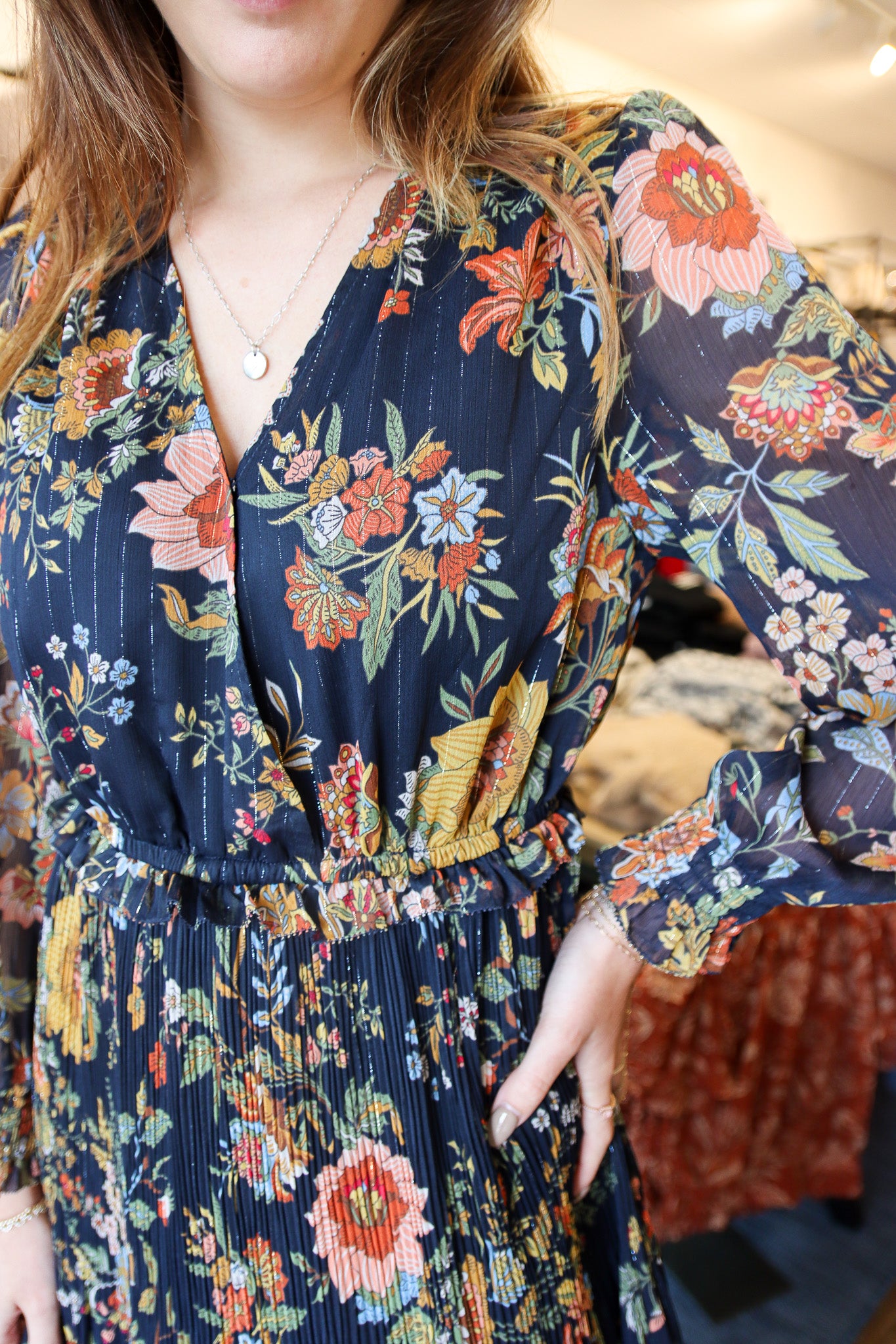 Glimmer Botanical Maxi Dress