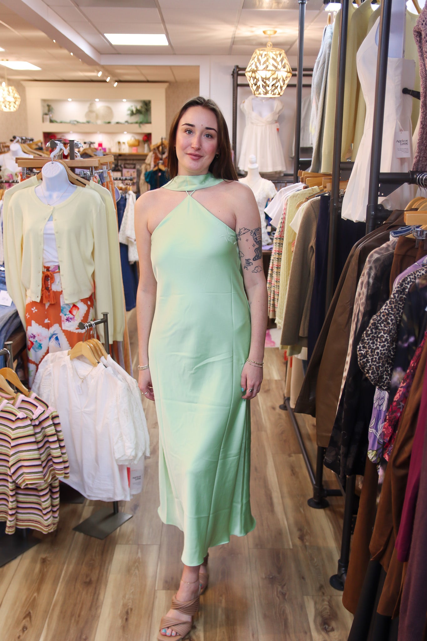 DEVON HALTER SCARF DRESS