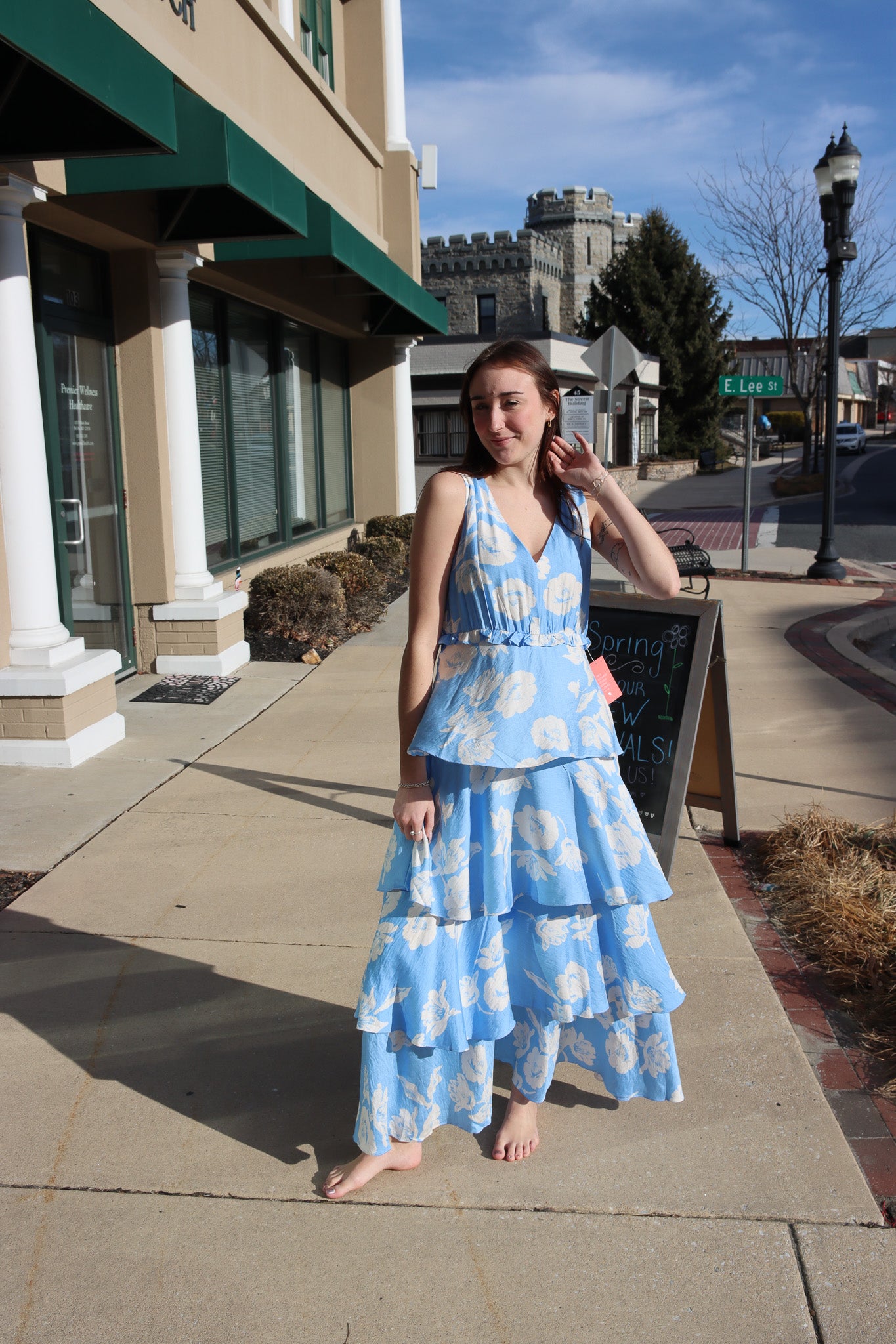 Floral Flutter Tiered Maxi