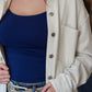 BY TOGETHER OVERSIZED SILVER BUTTON SHACKET