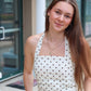 BY TOGETHER POLKA DOT PLEATED HALTER TOP