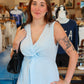 MILIO MILANO LINEN TWIST FRONT MAXI DRESS