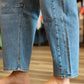 KUT "ASHTON" HIGH RISE RELAXED SIDE PANEL DENIM