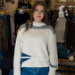 SUZY D "FOX" TURTLENECK CONTRAST SWEATER