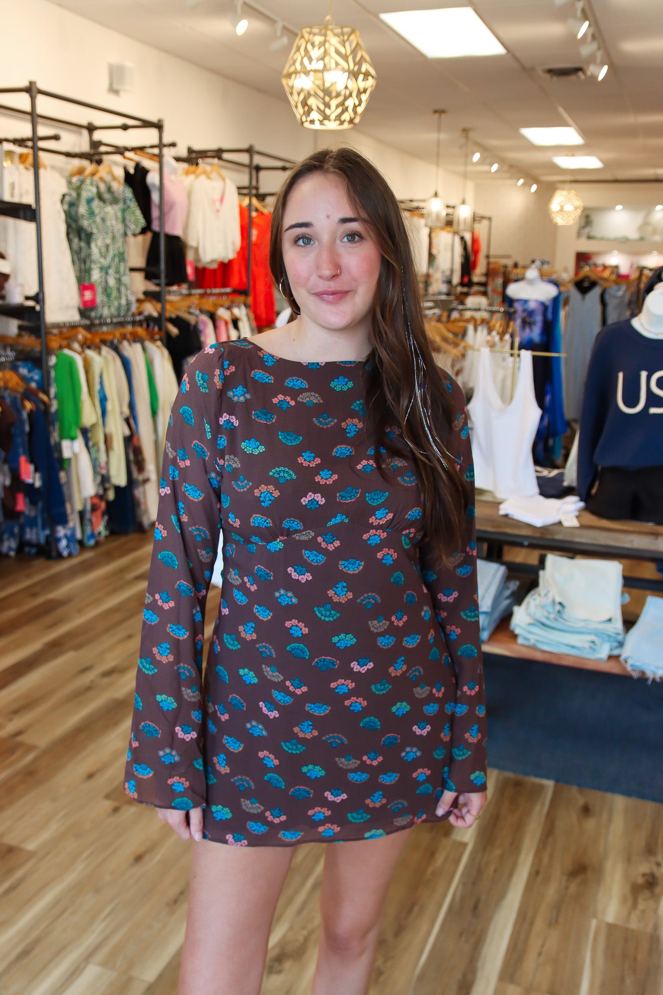 FREE PEOPLE “JOLIE” PRINTED MINI DRESS