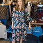 MOLLY BRACKEN FLORAL MIDI DRESS