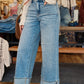 HIDDEN NORI CUFFED SUPER WIDE LEG JEAN