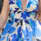 ASTR THE LABEL “JANNA” FLORAL PLUNGE MIDI DRESS