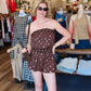ELAN GOLD DETAIL SMOCKED WAIST ROMPER
