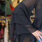 BY TOGETHER FLOWY SLEEVE MOCK NECK SHEER TOP