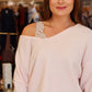 FREE PEOPLE SEE ME V-NECK PULLOVER