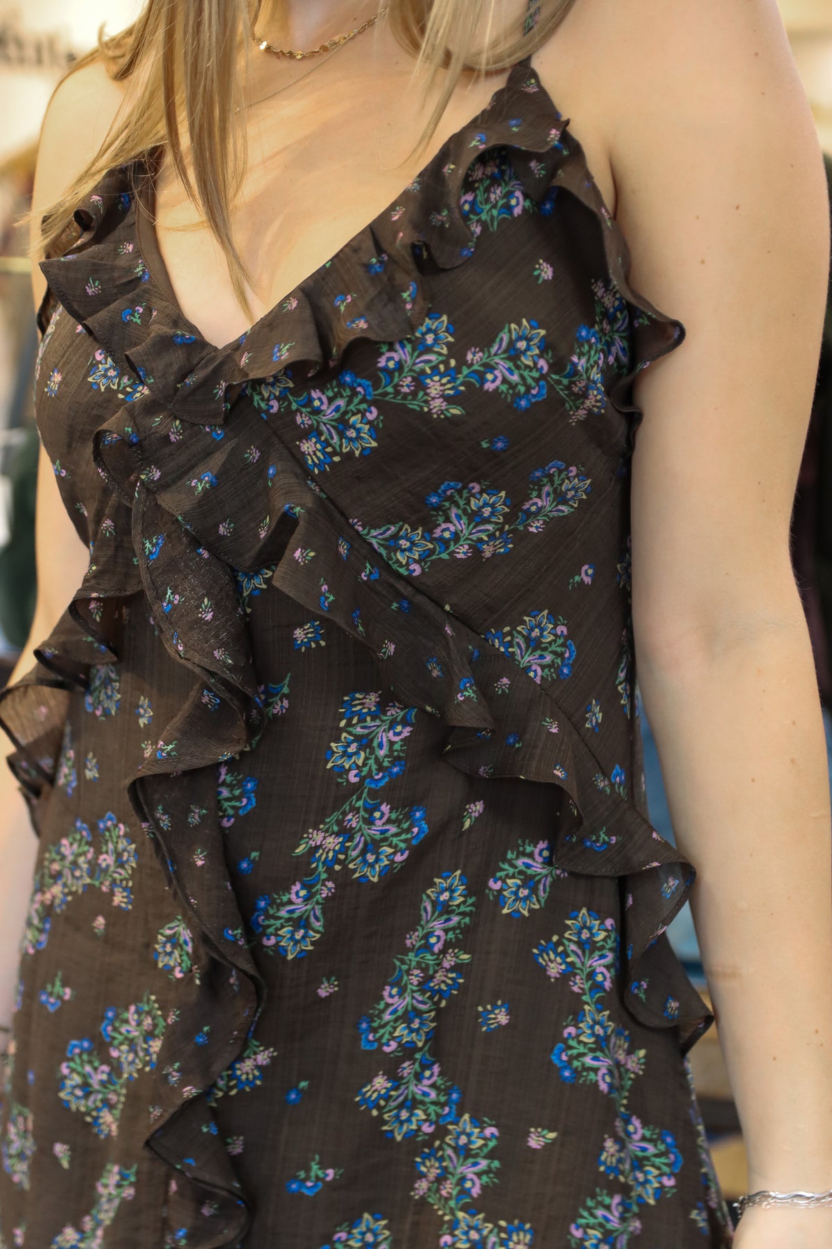 STEVE MADDEN “ROSELYN” FLORAL MAXI DRESS