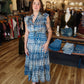 PINCH EYE-CATCHING PRINT TIERED MAXI DRESS