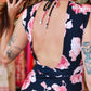 ARIELLA DEEP V PATTERNED MAXI DRESS