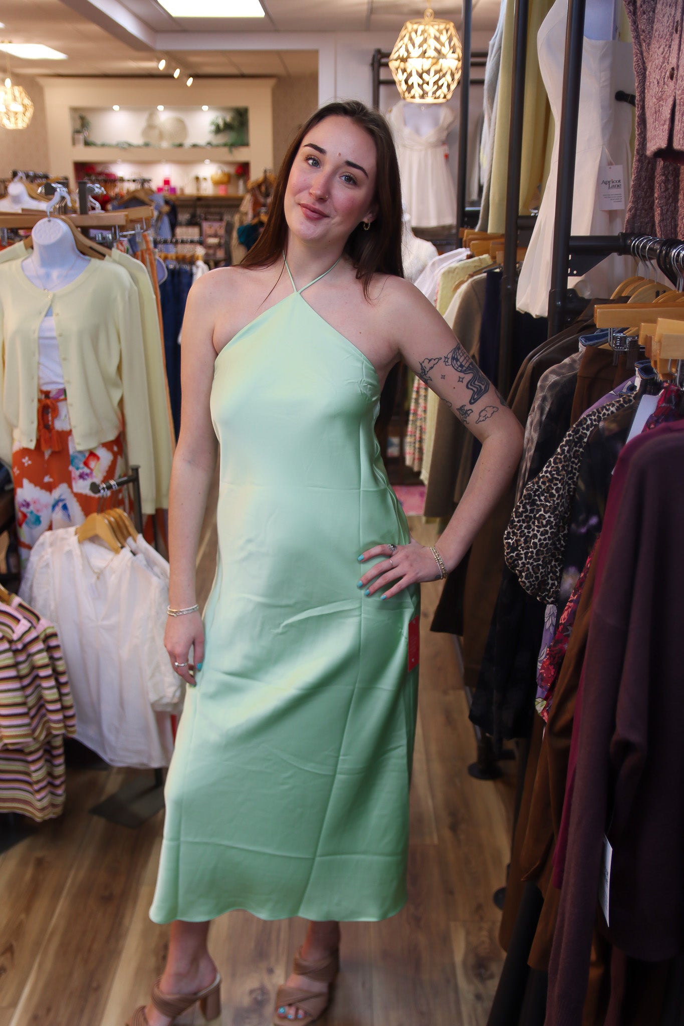 DEVON HALTER SCARF DRESS