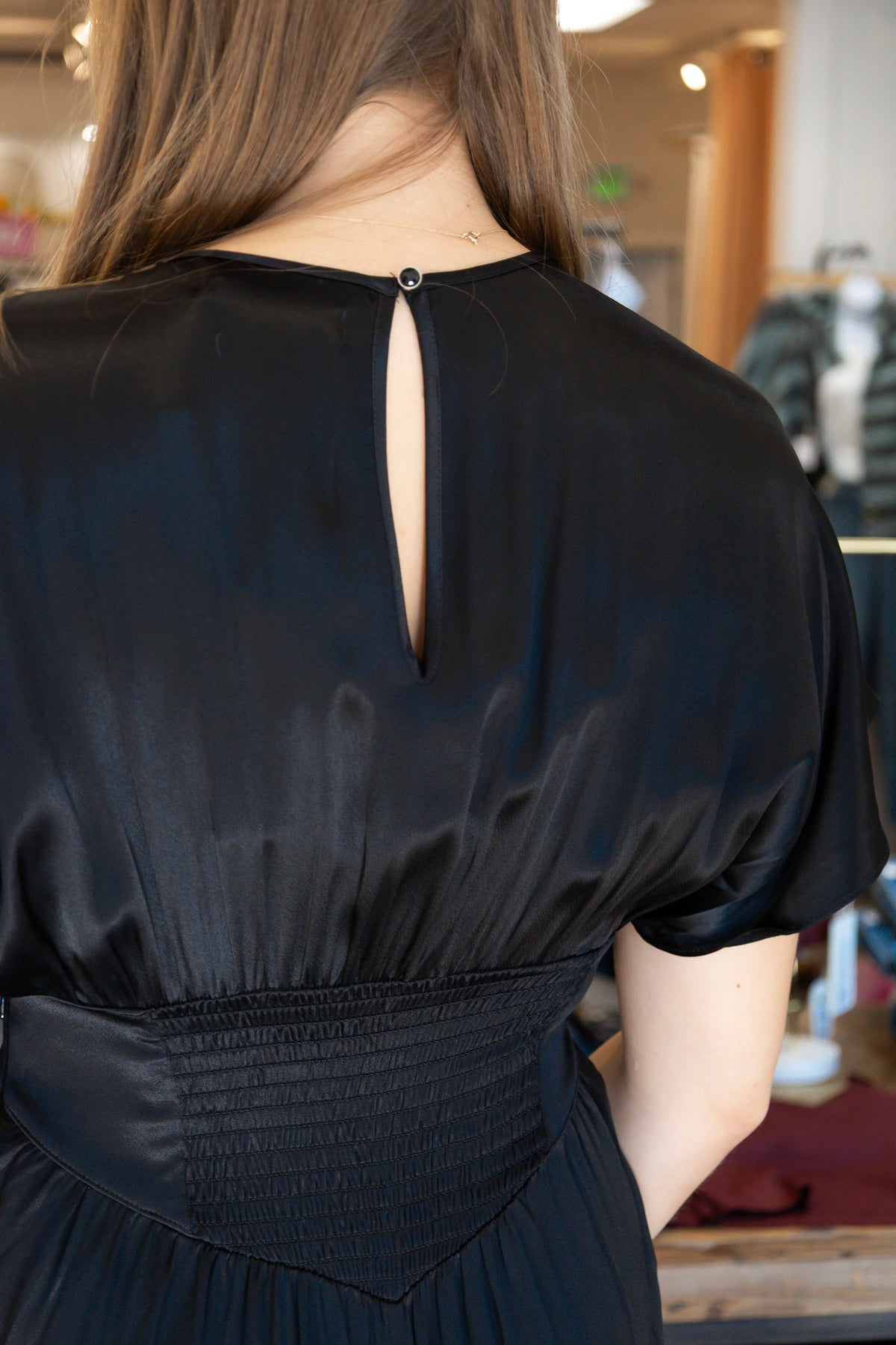 TRAFFIC PEOPLE "GRACE" SATIN FLUTTER SLEEVE JUMPSUIT