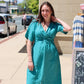 MILIO MILANO FRONT TWIST LINEN DRESS
