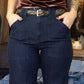 LIVERPOOL "STRIDE" HR WIDE LEG W/TRAPUNTO PATCH POCKET