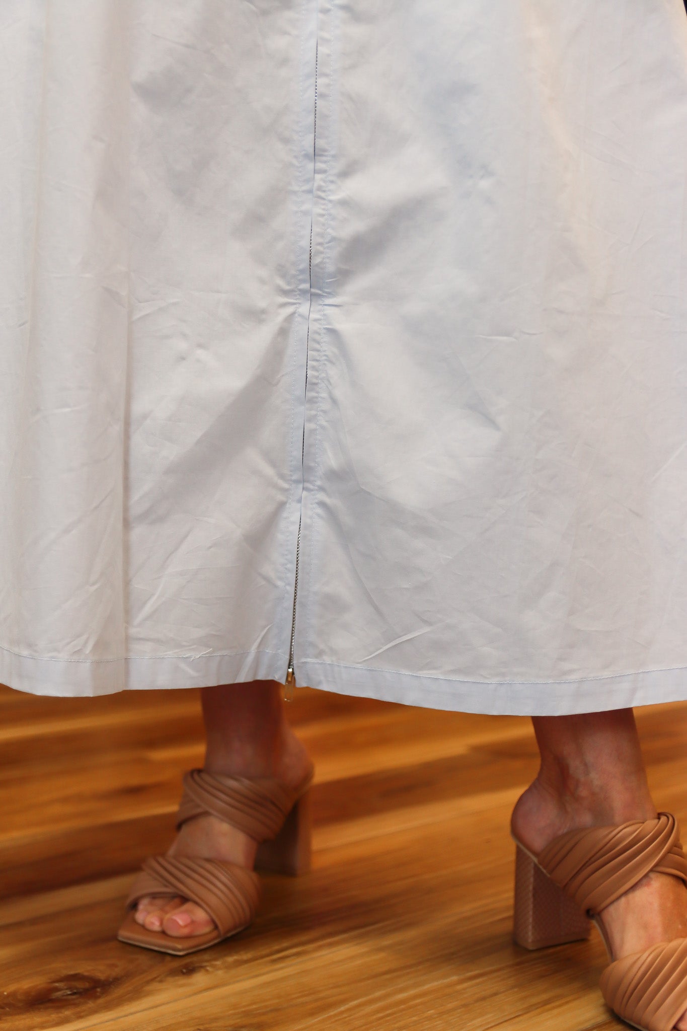 DELUC RUBBENS ZIP UP MIDI DRESS