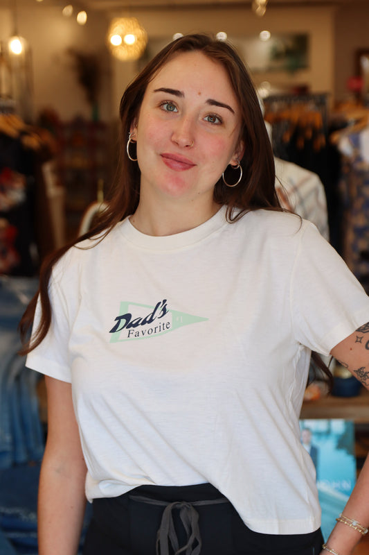 FAVORITE DAUGHTER CROPPED “DAD'S FAVORITE” SPORT TEE