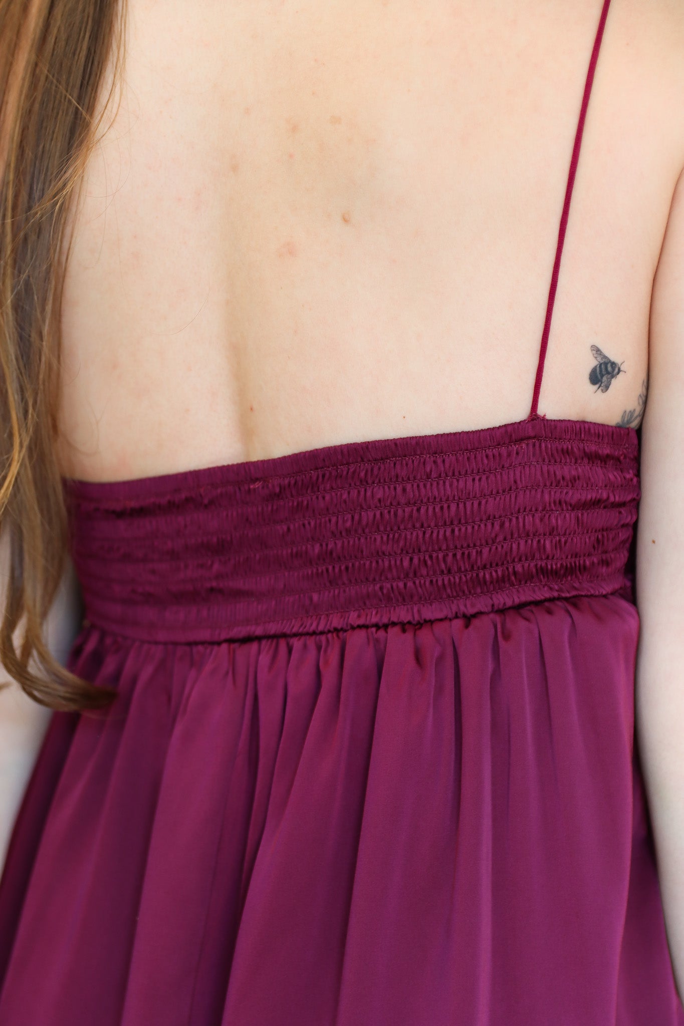 SKY TO MOON SATIN TWISTED SWEETHEART MINI DRESS