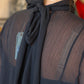 BY TOGETHER FLOWY SLEEVE MOCK NECK SHEER TOP