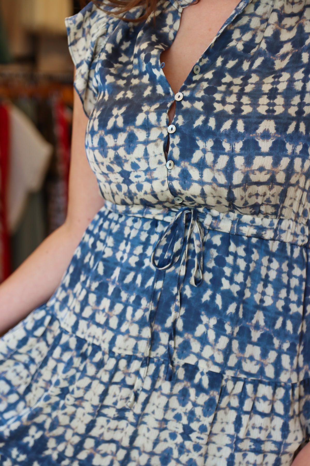 PINCH EYE-CATCHING PRINT TIERED MAXI DRESS