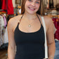 FREE PEOPLE “TONI” BEADED TANK TOP